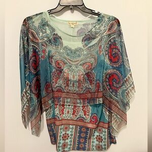 Gorgeous Set Two-piece tank with cape overlay. Plus 2X.